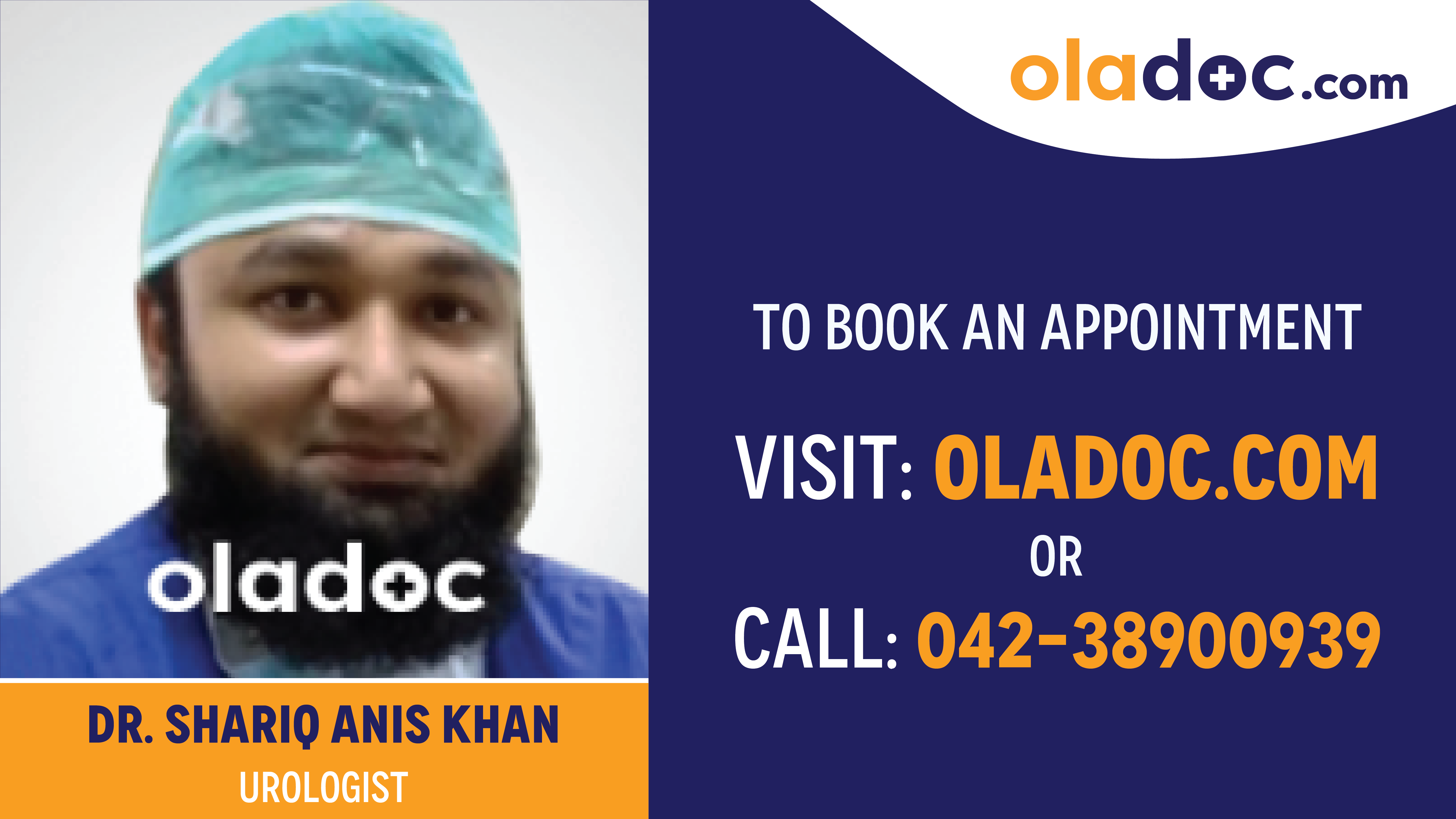 Book appointment with Dr.Shariq Anis Khan-best Urologist in Karachi